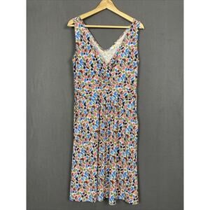 Boden Fit and Flare Dress Sundress 8R Floral Sleeveless Pockets Casual Flowy